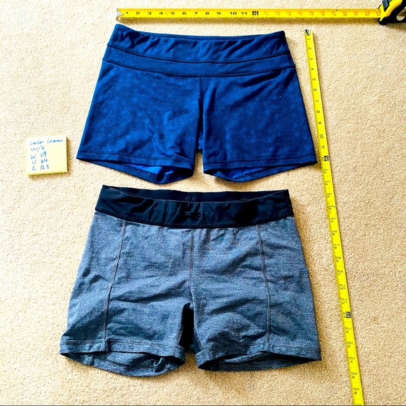 2 x lululemon speed athletica sports shorts W 8